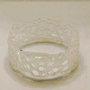 Bracelet Voronoi Résine Translucide – Taille 62 (Pièce unique)