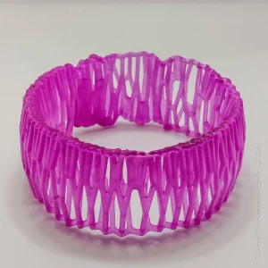 Bracelet Voronoi Résine Violet – Taille 68 (Pièce unique)