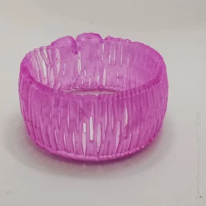 Bracelet Voronoi Résine Violet translucide – Taille 62 (Pièce unique)