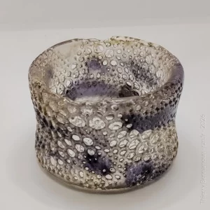 Bracelet Voronoi Résine Translucide/brun – Taille 66 (Pièce unique)